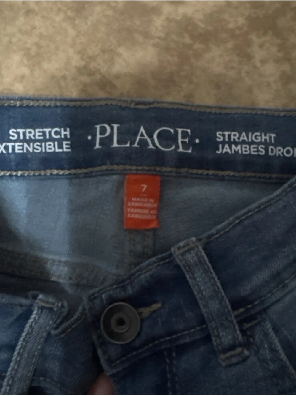 Kids children’s Place Straight-Leg Jeans in Medium Blue Wash size 7